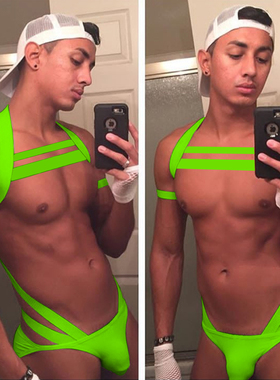 男士内裤男三角裤U凸囊袋夏季青年莫代尔性感透气白色底裤