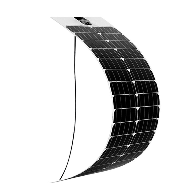 120w半柔性单晶硅太阳能板18v光能小型全套光伏发电系统220v电池