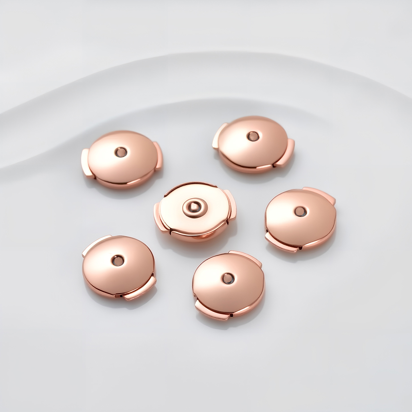 18k飞碟耳扣耳堵防掉耳塞堵头耳后塞耳帽辅助器耳饰耳钉后塞女