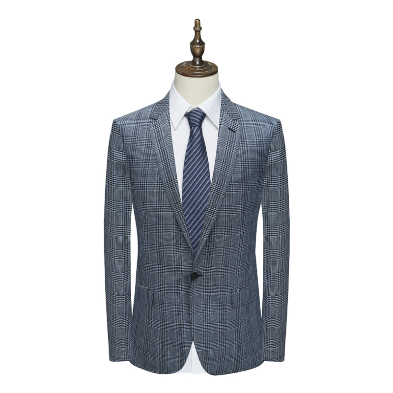 SL64仕东男式春秋西服 韩国面料一粒扣双开衩商务西装 蓝色