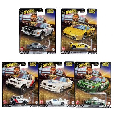 风火轮汽车文化胶胎花园大道27奔驰 日产尼桑兰博三菱EVO合金车模