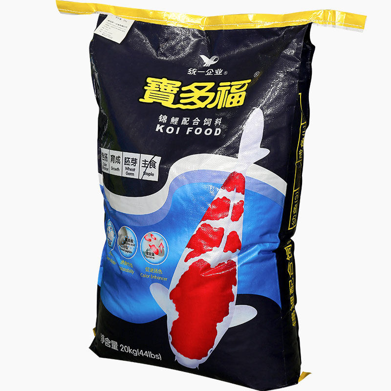 统一宝多福锦鲤饲料专用养殖鱼食胚芽鱼粮色扬育成20kg鱼料鱼饲料
