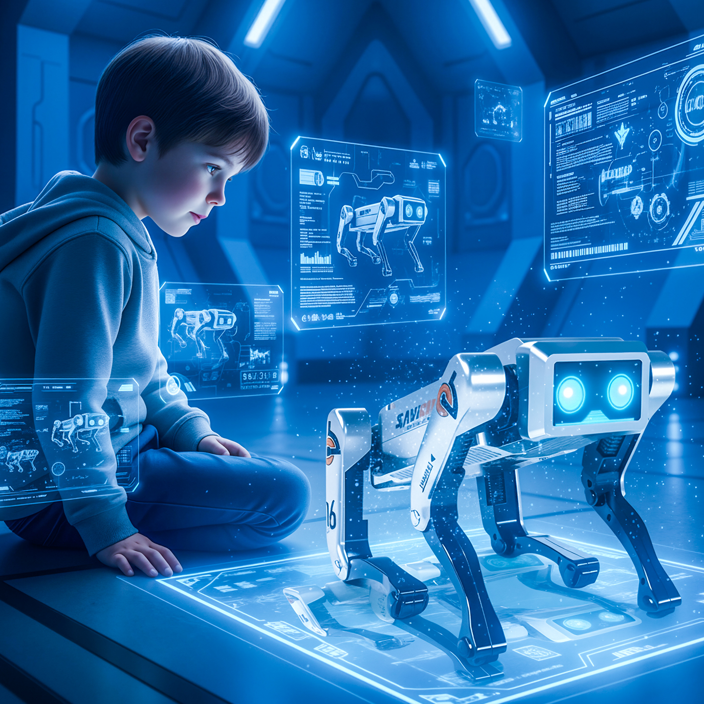 人工编程AI智能机器狗2025新款男孩儿童玩具遥控电子狗圣诞礼物械