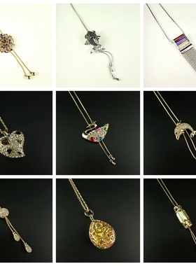 时尚风水钻玻璃女士毛衣链大厂出