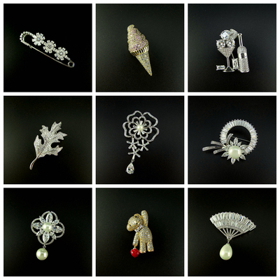 简约气质女微镶锆石胸针胸花百搭