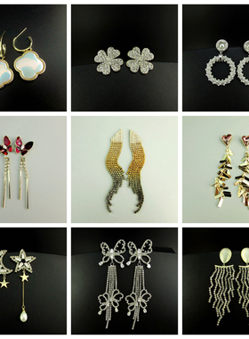 时尚流行饰品防过敏925银针水钻锆石气质花朵女士耳环耳坠 231224