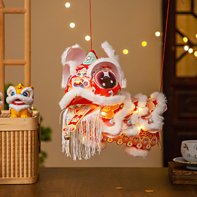 2026马年国潮醒狮灯笼手工diy材料包幼儿园古风舞狮花灯手提玩偶,模玩/动漫/周边/娃圈三坑/桌游,古风/国风定制,淘宝优惠券,粉丝福利购,淘宝优惠卷