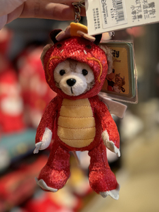 上海迪士尼乐园代购龙年达菲挂件钥匙扣毛绒玩具公仔正版送人礼物