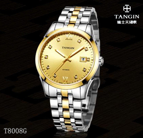 tangin瑞士天珺男表 手表正品防水男士全自动机械表 夜光天骏8008