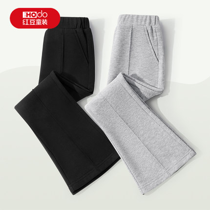红豆童装女童喇叭裤儿童春秋款裤子女大童休闲时髦百搭修身长裤PC