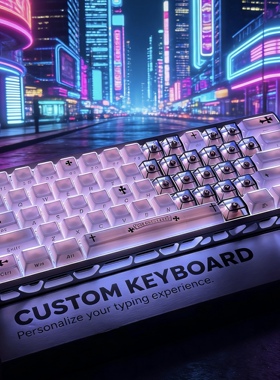 XVX水晶果冻2.0键帽爱心键帽机械键盘帽PC加厚白色MDA高度wooting