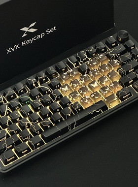 XVX 闪电纹2.0键帽IMD工艺侧刻图案透光客制化机械键盘帽woting60