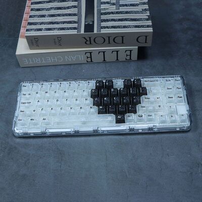 黑色冰碳爱心纹锻碳纹理雾透光适配EV63前行者x87机械磁轴键盘帽