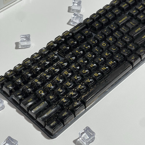 黑透键帽132颗全套PC材质适配Wooting60 80小蜜蜂made68pro通用帽