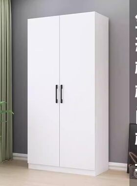 全实木白色儿童衣柜单双门收纳