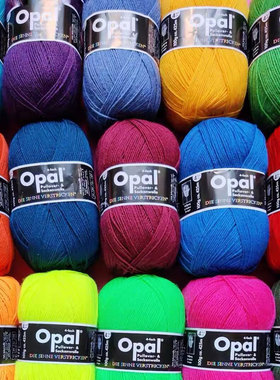 Opal Uni 4ply 毛线袜子编织羊毛手工织袜纱耐磨多色保暖透气亲肤