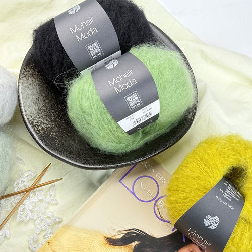 德国LANA GROSSA MOHAIR MODA摩海摩黛混纺马海毛线绒线