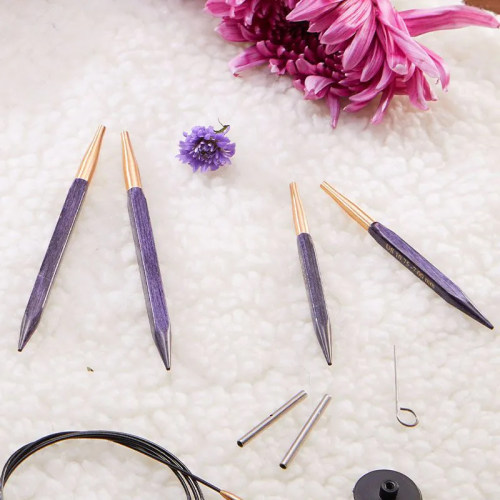 新品进口编织工具knitpro J'adore Cubics紫色立方体可拆环形毛衣