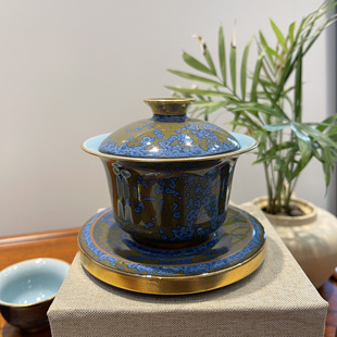 窑变浮翠蓝玉茶滤茶叶过滤网创意陶瓷茶漏过滤器钧窑茶道配件