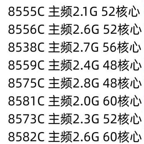 Intel8555C 8551c 8556C8538C8559C8575C8576C 8581C 8573C 8582C