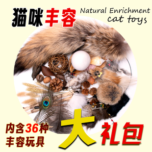 猫咪丰容玩具大礼包  猫玩具礼盒小猫丰荣套装天然气味嗅闻 自嗨