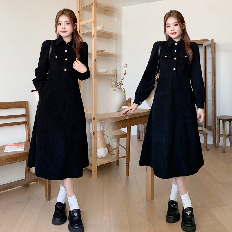 黑色赫本风小个子连衣裙子女装早秋季新款高级感内搭长裙春装,童装/婴儿装/亲子装,连衣裙,淘宝优惠券,粉丝福利购,淘宝优惠卷