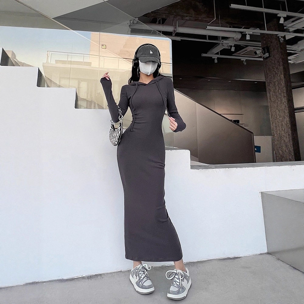 性感辣妹休闲女秋冬卫衣裙包臀过膝连衣裙女连帽长袖打底显瘦长裙,女装/女士精品,连体衣/裤,淘宝优惠券,粉丝福利购,淘宝优惠卷
