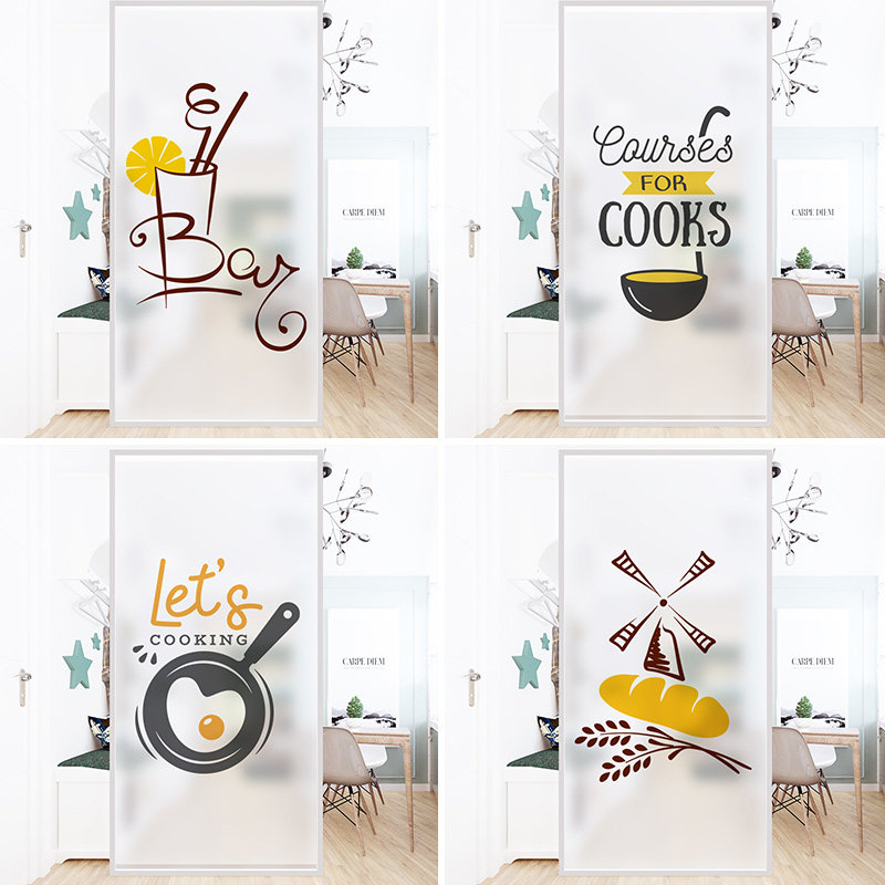 厨房卡通玻璃窗户贴纸自粘保护膜加厚餐厅隔断贴膜磨砂玻璃门贴,家居饰品,玻璃膜/贴,淘宝优惠券,粉丝福利购,淘宝优惠卷
