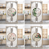 中国风客厅厨房玻璃推拉门贴膜窗户装 饰透光不透明防走光防窥膜