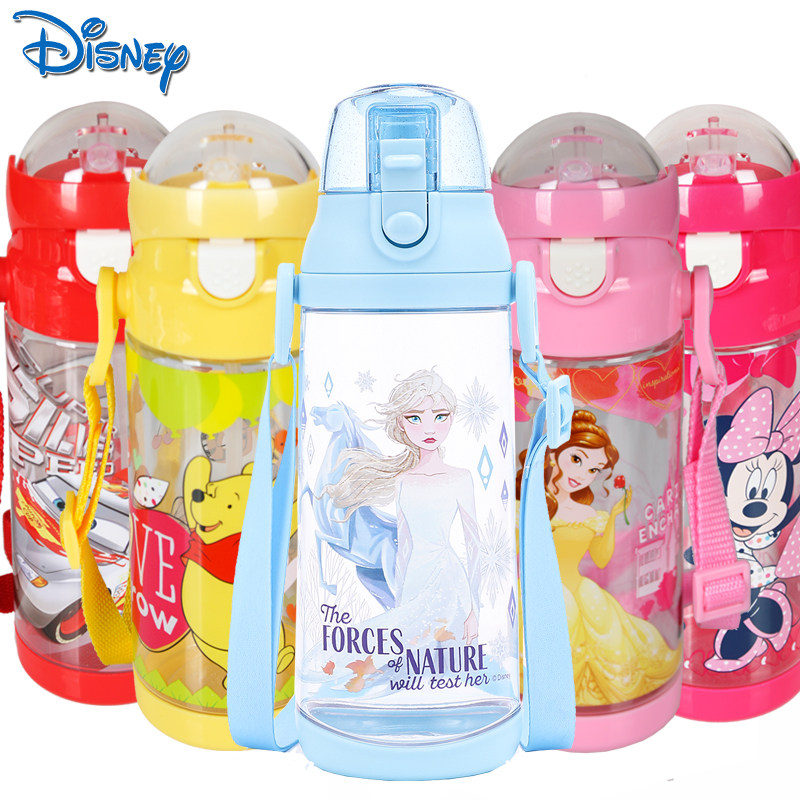 迪士尼儿童水杯子冰雪奇缘直饮杯大容量小学生杯子夏季宝宝吸管杯