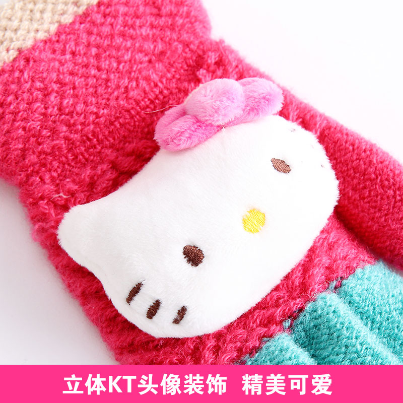 Gants pour fille HELLO KITTY en acrylique - Ref 2150088 Image 3