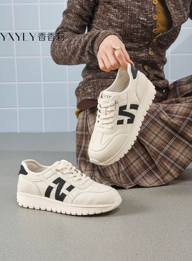 香香莉33695软底小白鞋子女2026春季新款韩版舒适休闲德训跑步鞋