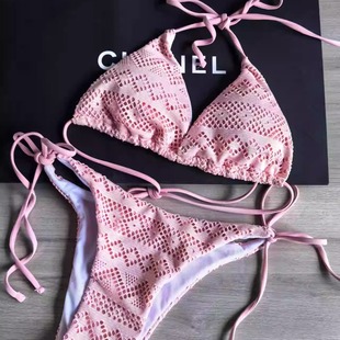 比基尼分體泳衣女泳裝 度假沙灘bikini 歐美外貿(mào)感辣妹三點(diǎn)式 新款