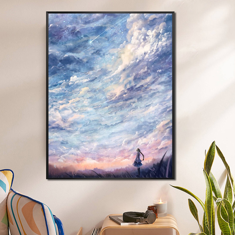 5d星空钻石画满钻新款动漫女孩手工梦幻小幅全贴点砖石十字绣卧室