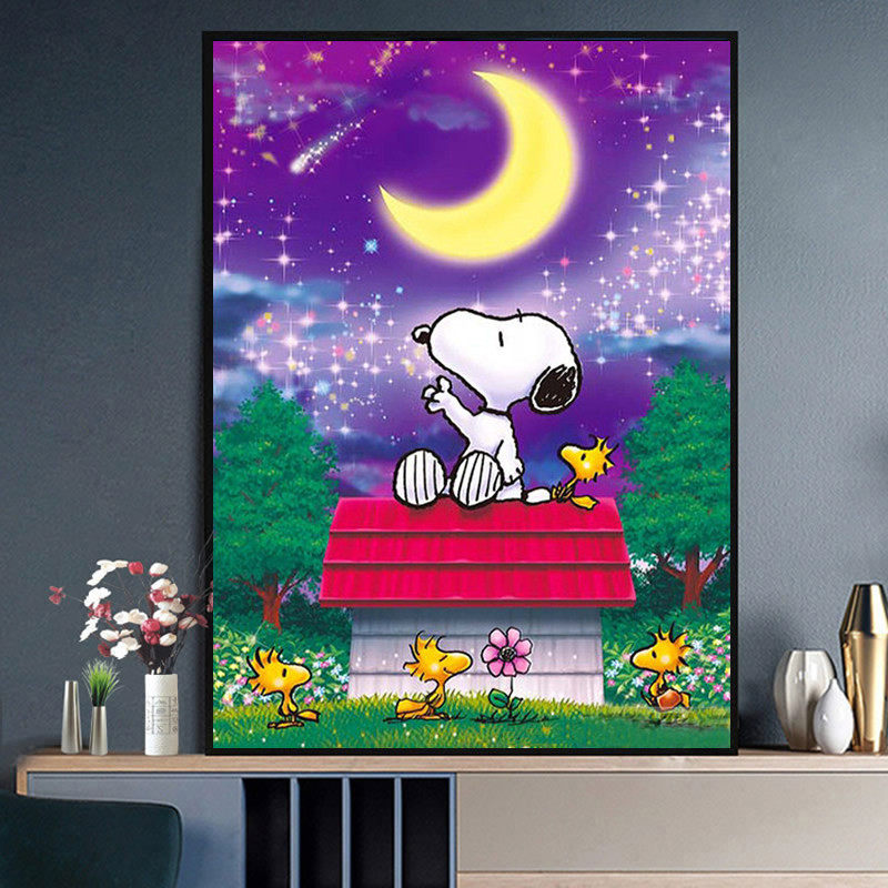 5d史努比钻石绣新款满钻卧室卡通小狗全贴点钻十字绣学生小幅方钻,居家布艺,钻石绣,淘宝优惠券,粉丝福利购,淘宝优惠卷