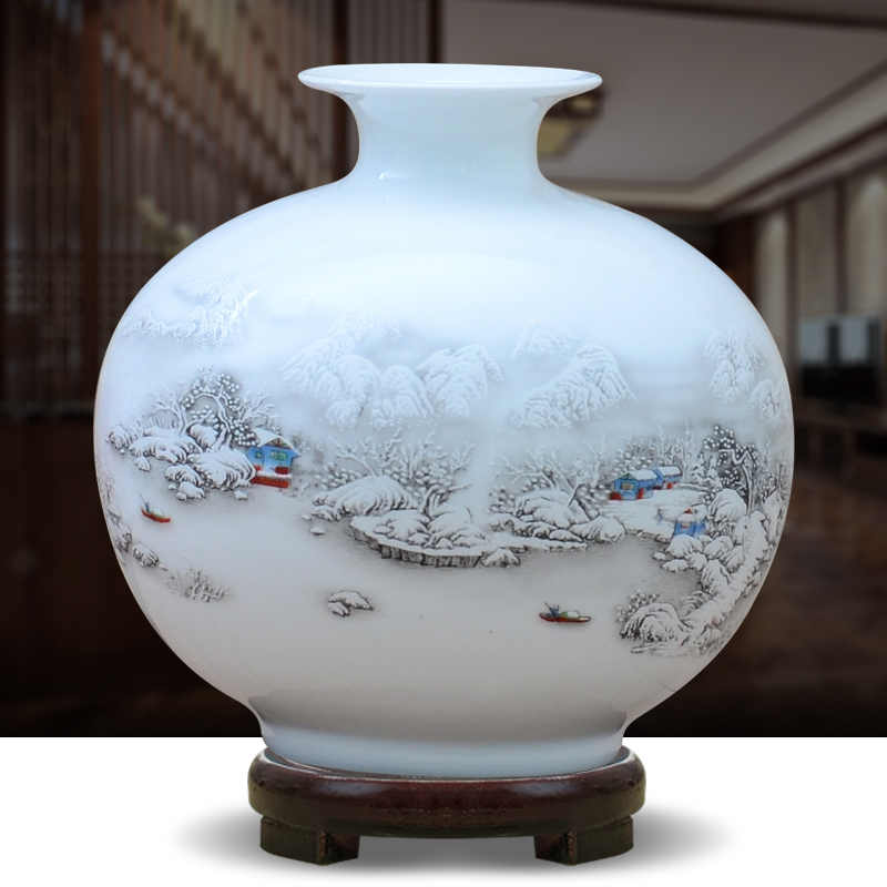 景德镇陶瓷器花瓶摆件客厅插花创意现代中式博古架石榴工艺装饰品 Изображение 1 景德镇陶瓷器花瓶摆件客厅插花创意现代中式博古架石榴工艺装饰品 Изображение 1
