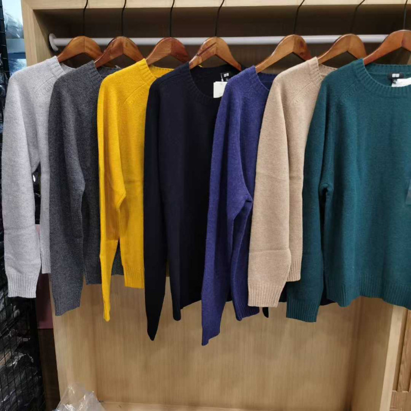 日单男女秋冬柔软圆领针织衫外套长袖毛衣毛衫469400/ 478541