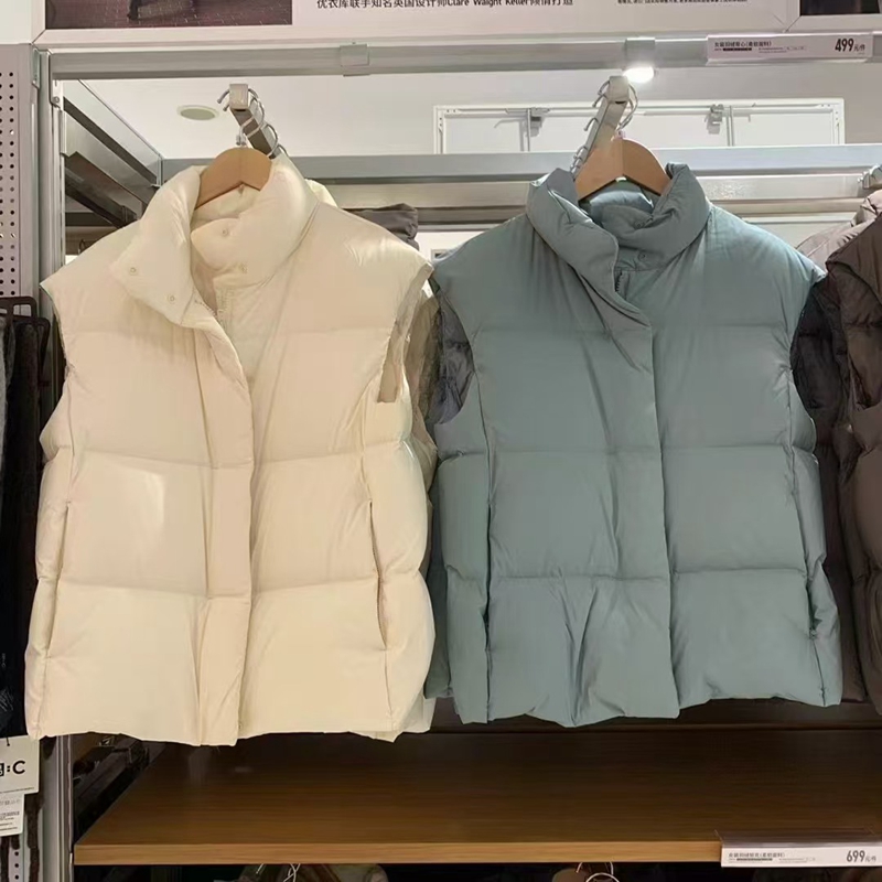日单女秋冬羽绒背心柔软舒适保暖背心立领羽绒马甲外套469900