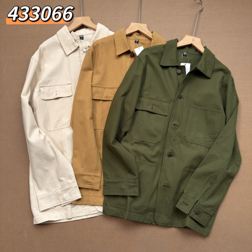 清仓特价春季男女棉质休闲工装茄克多口袋日系外套455093/464935