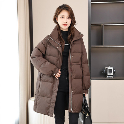 中长款羽绒服白鸭绒外套