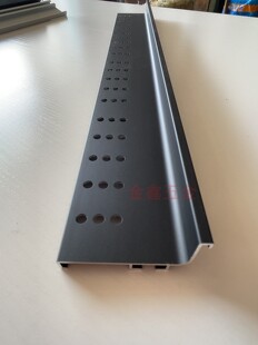 橱柜地柜免拉手透气孔嵌入式下柜L型铝合金鞋柜隐形柜门半u型拉手