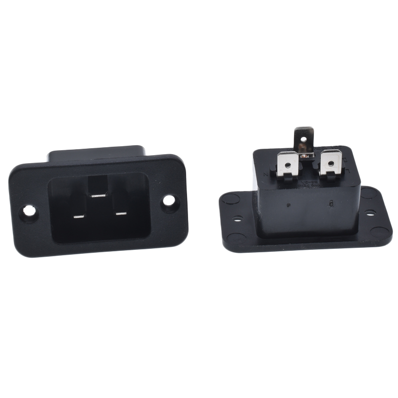 台湾原装进口RF荣丰品字插座 AC电源插座SS-3A IEC插座  铜UL认证