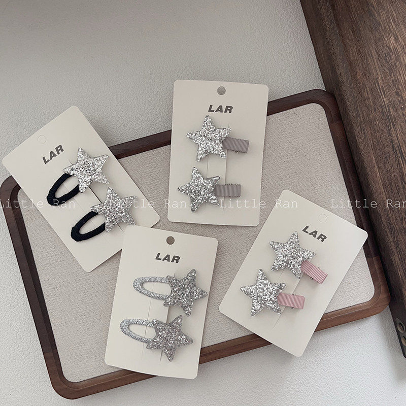 Little Ran 儿童星星发夹可爱刘海夹发饰公主发饰