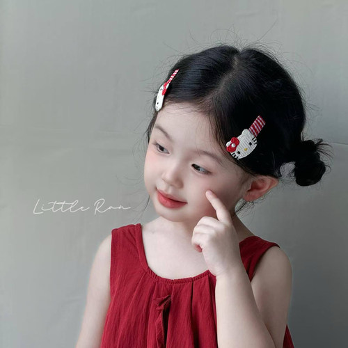 Little Ran儿童KT猫发饰发夹女童甜美猫咪发圈可爱宝宝碎发夹皮筋
