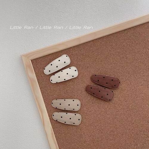 LittleRan复古波点bb夹儿童