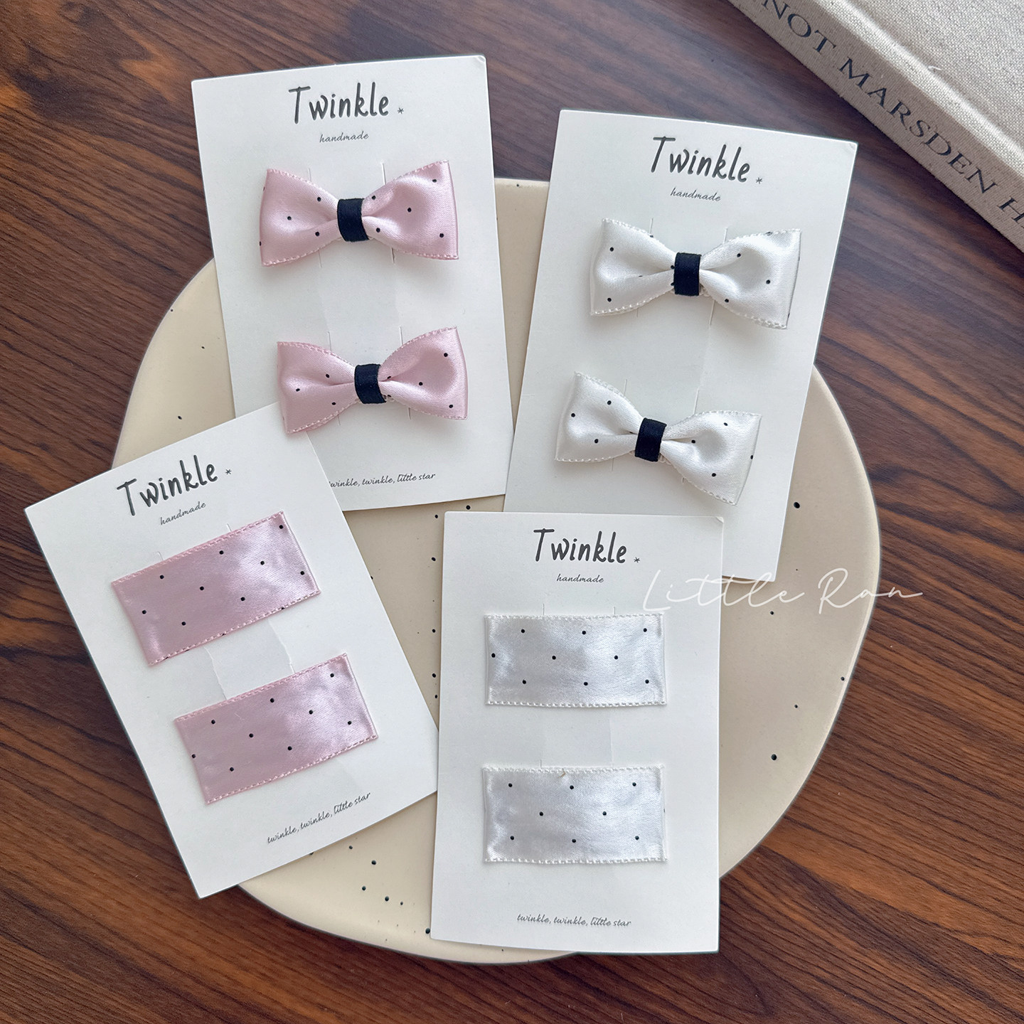 Little Ran早秋儿童蝴蝶结发饰韩系波点蝴蝶结发夹女童宝宝碎发夹,童装/婴儿装/亲子装,发饰,淘宝优惠券,粉丝福利购,淘宝优惠卷