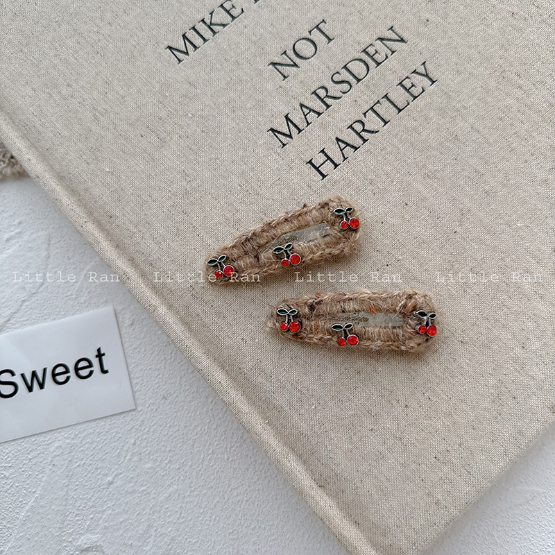 Littleran儿童发饰樱桃边夹