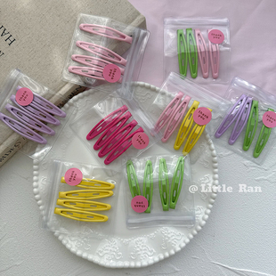 Little 简约拼色BB夹女童侧边夹宝宝头饰 Ran儿童发饰韩版