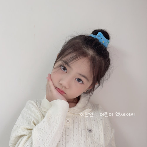 Little Ran儿童KT猫发饰可爱毛绒发圈女童发绳宝宝头绳小女孩发饰