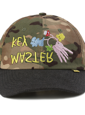 官方正品KAGA【Master Key】艺术趣味钥匙刺绣迷彩棒球帽鸭舌帽